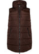Long vest with hood and pockets, Brown, Packshot image number 0