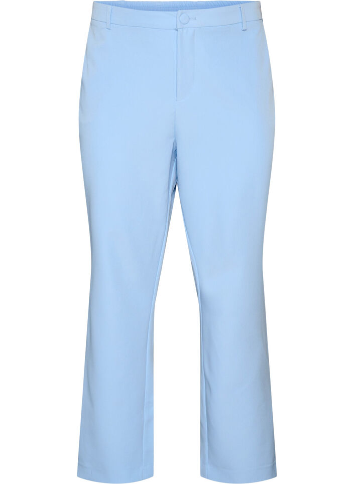 Trousers with pockets and straight legs, Light Blue, Packshot image number 0