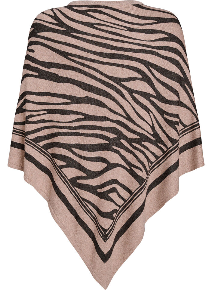 Fine-knit poncho, Black, Packshot image number 1