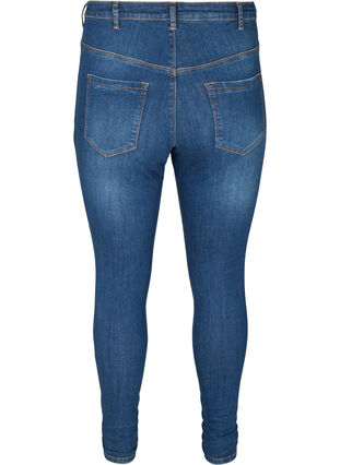 High waisted, super slim fit Amy jeans, Blue denim, Packshot image number 1