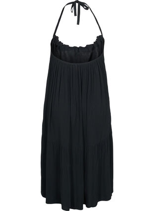 Long beach dress in viscose, Black, Packshot image number 1