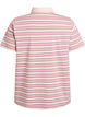 Striped polo shirt with short sleeves, Pink, Packshot image number 1