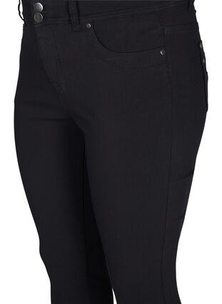 Close-fitting capri trousers in viscose mix, Black, Packshot image number 2