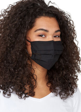 3-pack face masks in cotton, Black, Model image number 0