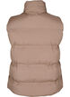 Short puff vest with high collar, Brown, Packshot image number 1