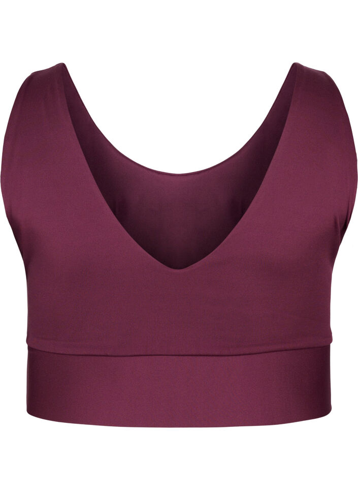 CORE, MID SUPPORT SPORTS BRA - Sports bra with v-back, Fig, Packshot image number 1