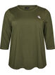 Sports top with 3/4 sleeves, Green, Packshot image number 0