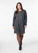 Long-sleeved dress with round neck and leopard print, Dark Grey Leo, Model image number 2
