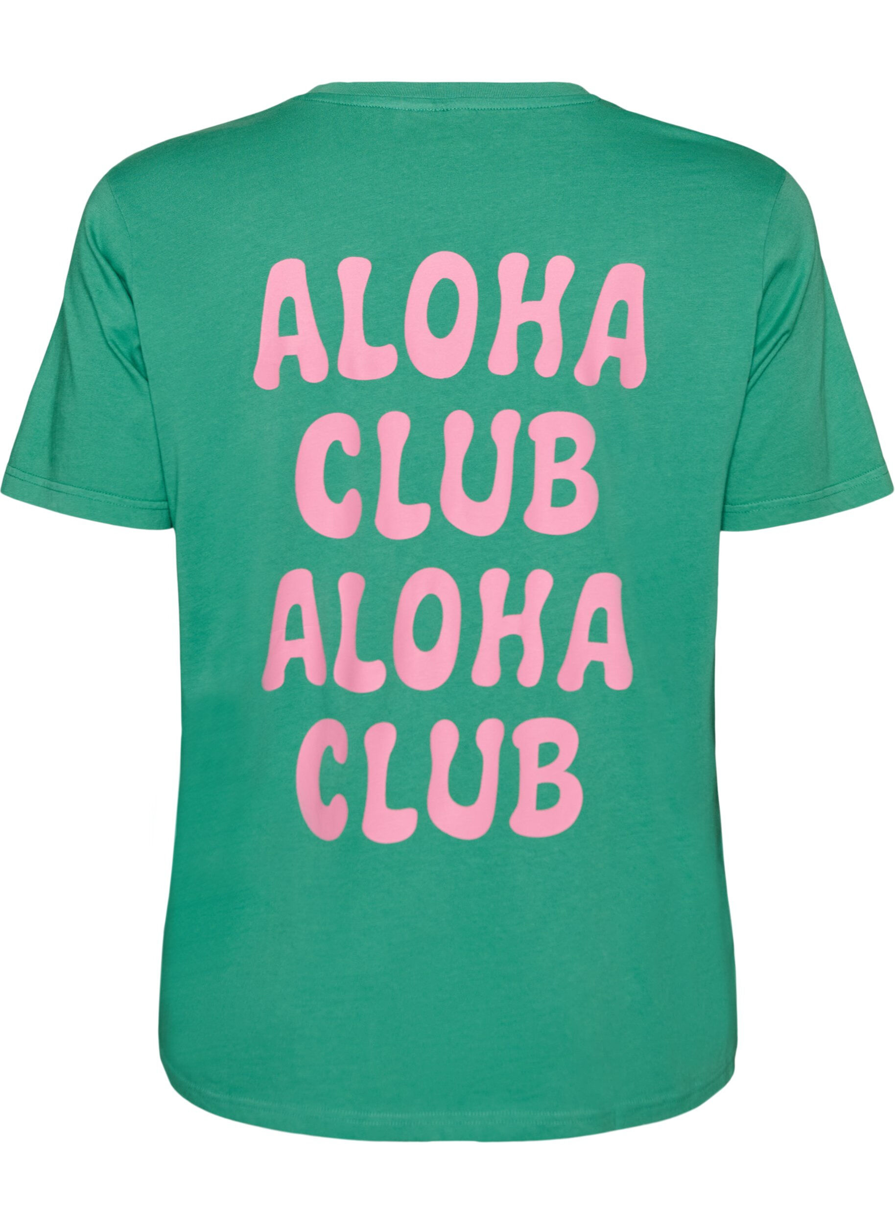 Zizzifashion Organic cotton T-shirt with back print, Green, Packshot image number 1
