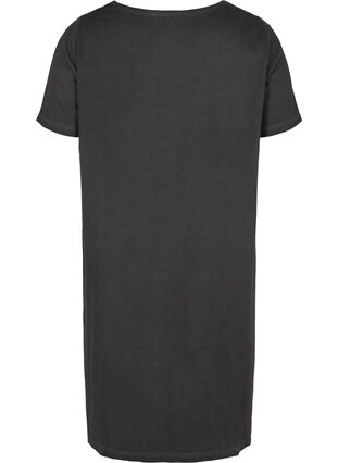 Dress with lace details and short sleeves, Black Washed , Packshot image number 1