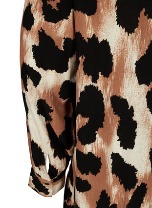 Midi dress with leopard print, Black AOP, Packshot image number 3