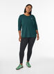 Workout top with 3/4 sleeves, Green, Model image number 1