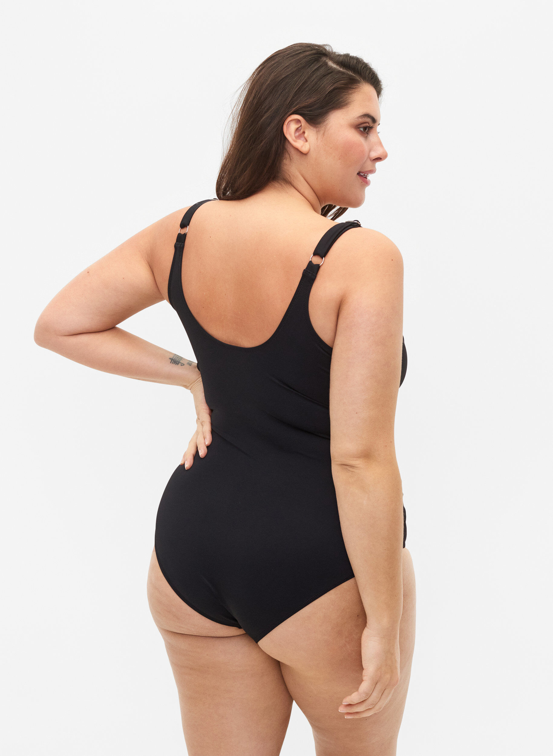 Zizzifashion Swimsuit with wrap, Black, Model image number 1