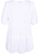 A-line viscose tunic with lace-up detail, White, Packshot image number 1