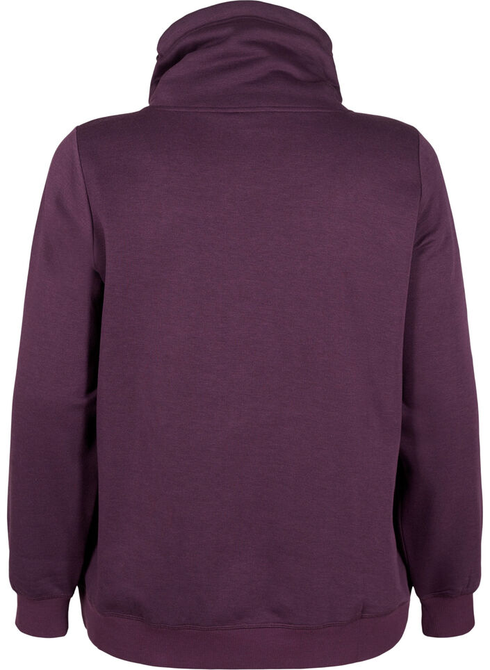 FLASH - Sweatshirt with high collar, Plum Perfect, Packshot image number 1