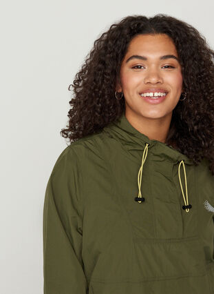 Anorak with a hood and pocket, Forest Night, Model image number 2