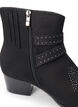 Wide fit - Short boot with studs and buckles, Black, Packshot image number 4