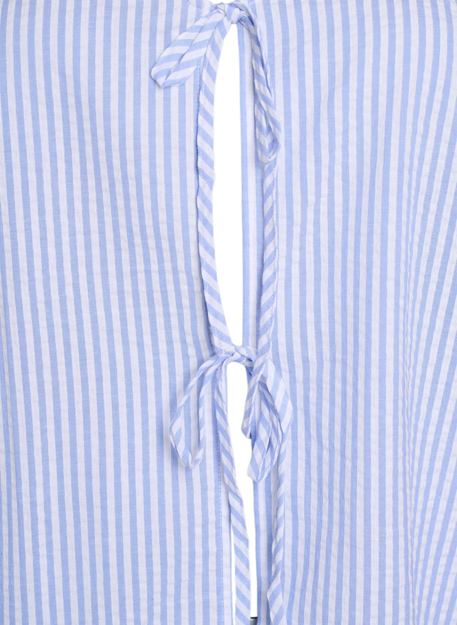 Zizzifashion FLASH - Striped blouse with bows, Blue, Packshot image number 2