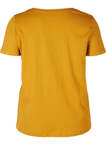 Cotton t-shirt with print, Harvest Gold 72, Packshot image number 1