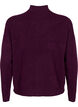 Knitted wool blouse with high neck, Potent Purple Mel., Packshot image number 1