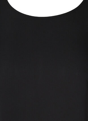 Short-sleeved tunic with a round neck, Black, Packshot image number 2