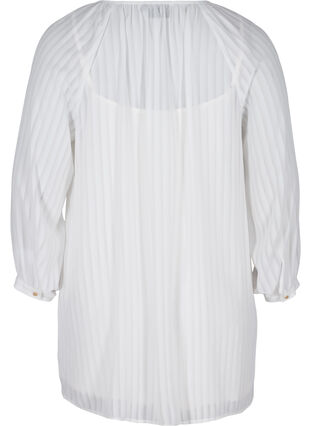 Tunic with round neck and 7/8 sleeves, White, Packshot image number 1