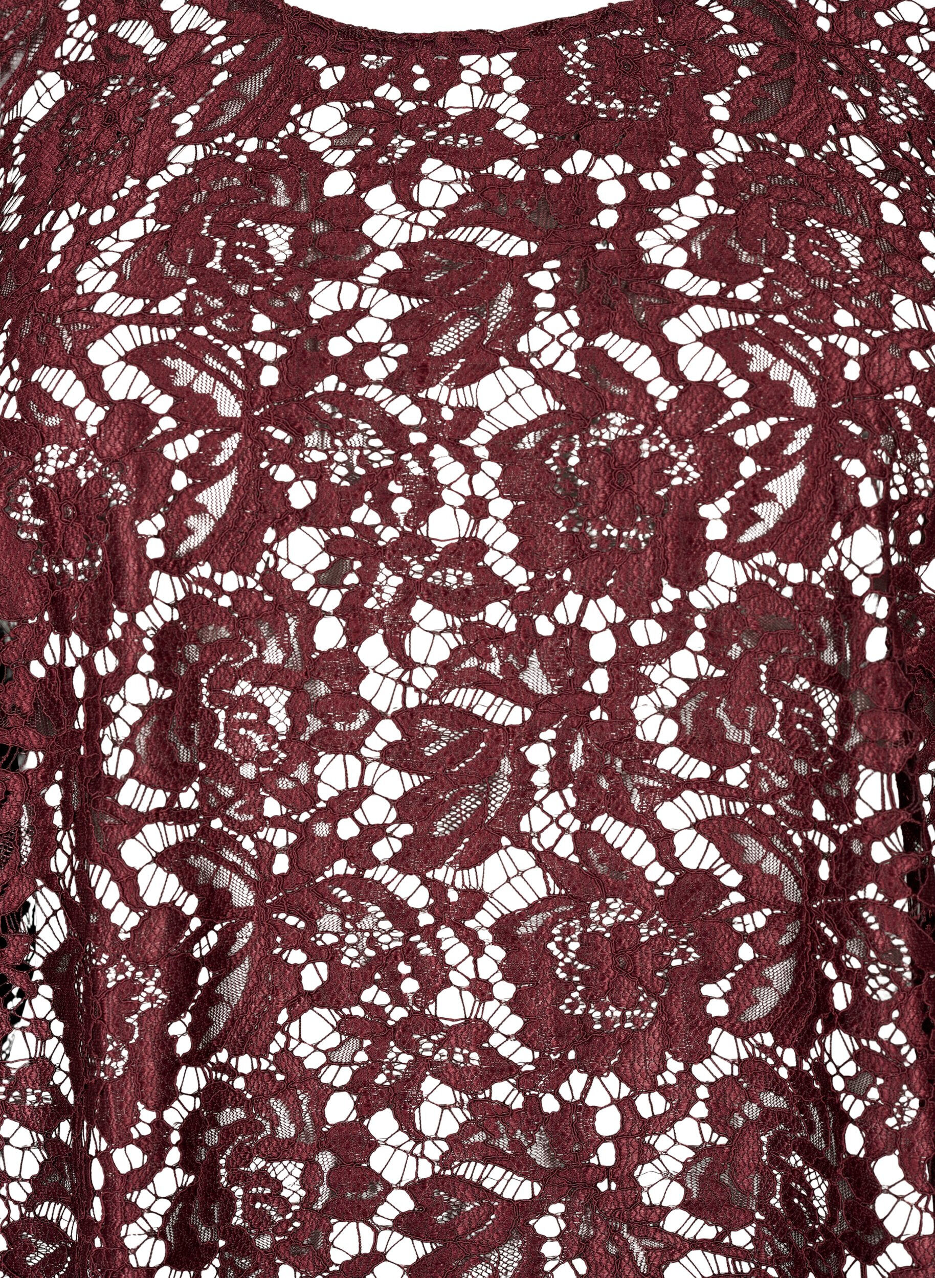 Zizzifashion FLASH - Long sleeve lace blouse, Port Royal, Packshot image number 2