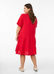Short A-line dress in cotton muslin, Red, Model image number 2