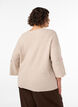 Knitted blouse with small embroidered motifs, Beige, Model image number 2