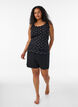 Top with print and lace edge, Black, Model image number 1
