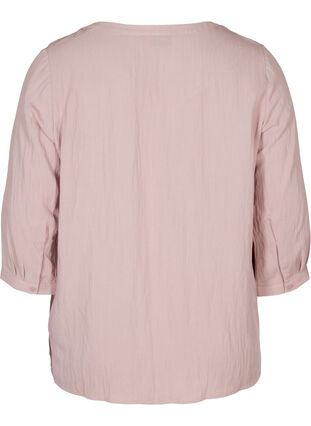V-neck viscose blouse with buttons, Deauville Mauve , Packshot image number 1
