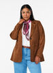 Faux suede blazer, Brown, Model image number 0