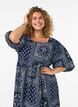 Ankle-length dress in viscose with paisley print and short sleeves, Blue, Model image number 2