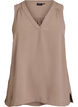 Sleeveless top with wrinkle details, Brown, Packshot image number 0