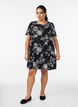 Viscose dress with cutline, Black, Model image number 1