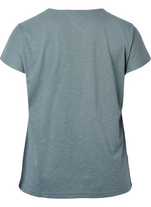 Cotton t-shirt with leaf print, Balsam Green Leaf, Packshot image number 1