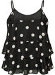 Layered top with ruffles and spaghetti straps, Black, Packshot image number 1