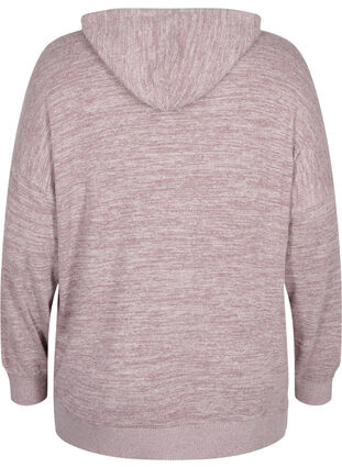 Loose hoodie in a viscose blend, Rose Taupe Mel, Packshot image number 1