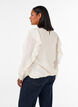 Blouse with ruffles and balloon shape, Vanilla, Model image number 2