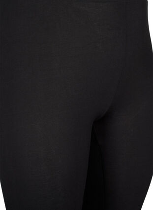 3/4 leggings in viscose with bow, Black, Packshot image number 2