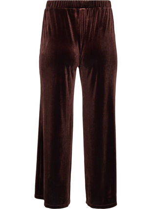 Wide velour trousers, Potting Soil, Packshot image number 1