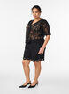 Lace shorts with high waist and pockets, Black, Model image number 1