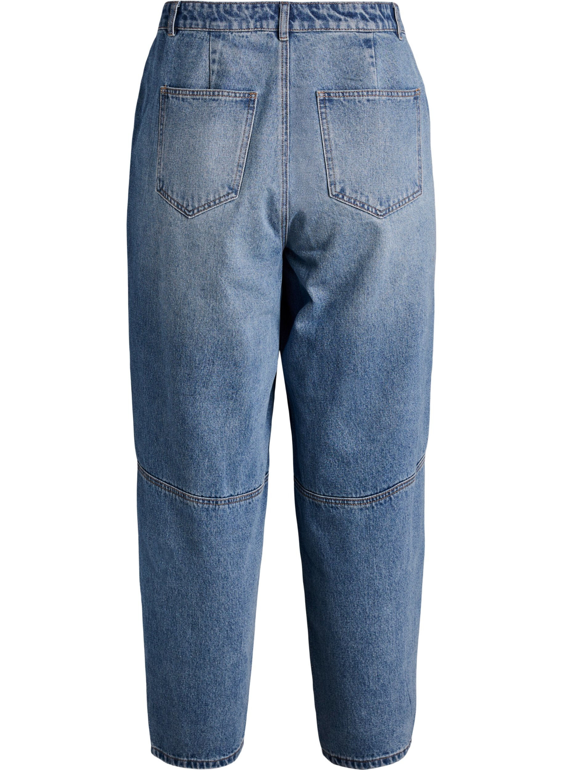 Zizzifashion High-waisted barrel jeans, Blue, Packshot image number 1