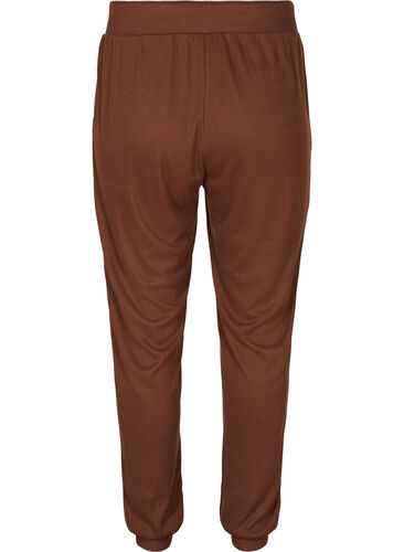 Trousers with side pockets and drawstring, Dark Brown Mel. , Packshot image number 1