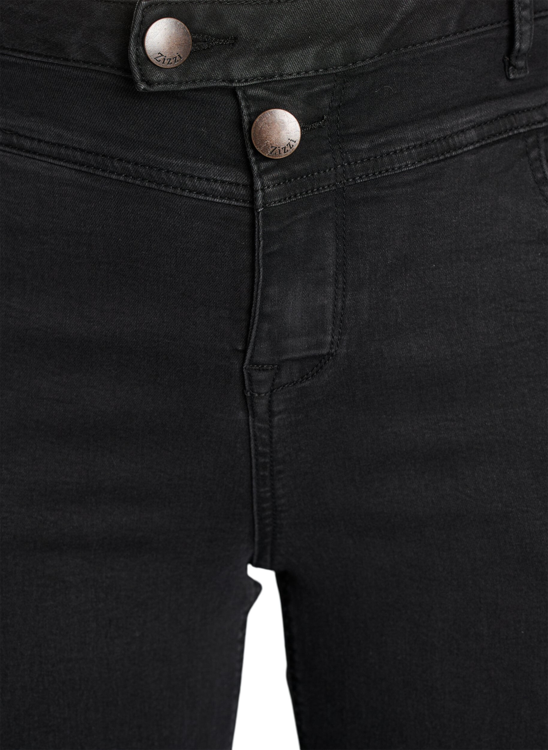 Zizzifashion Regular fit Gemma jeans with high waist, Black, Packshot image number 2