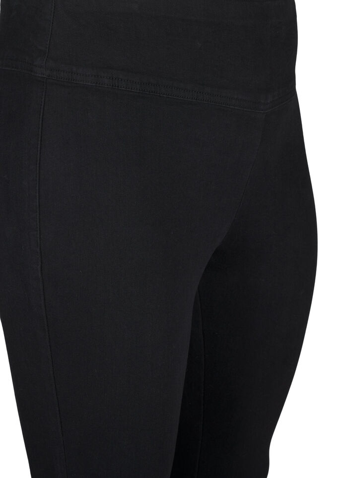 Stretchy jeggings with a high waist, Black, Packshot image number 2
