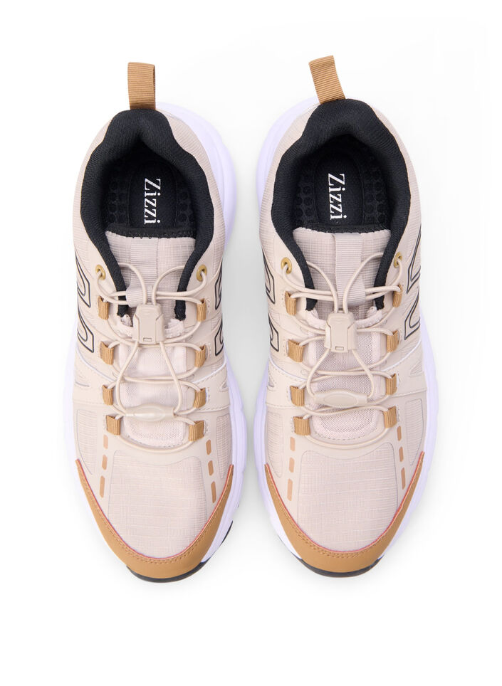 Wide fit - Sneakers with elastic laces, Birch, Packshot image number 2