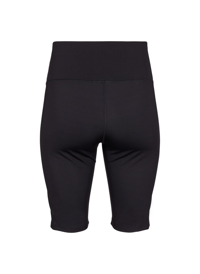 Long tight training shorts, Black, Packshot