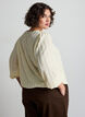 Textured jersey blouse with a balloon silhouette, Vanilla, Model image number 2