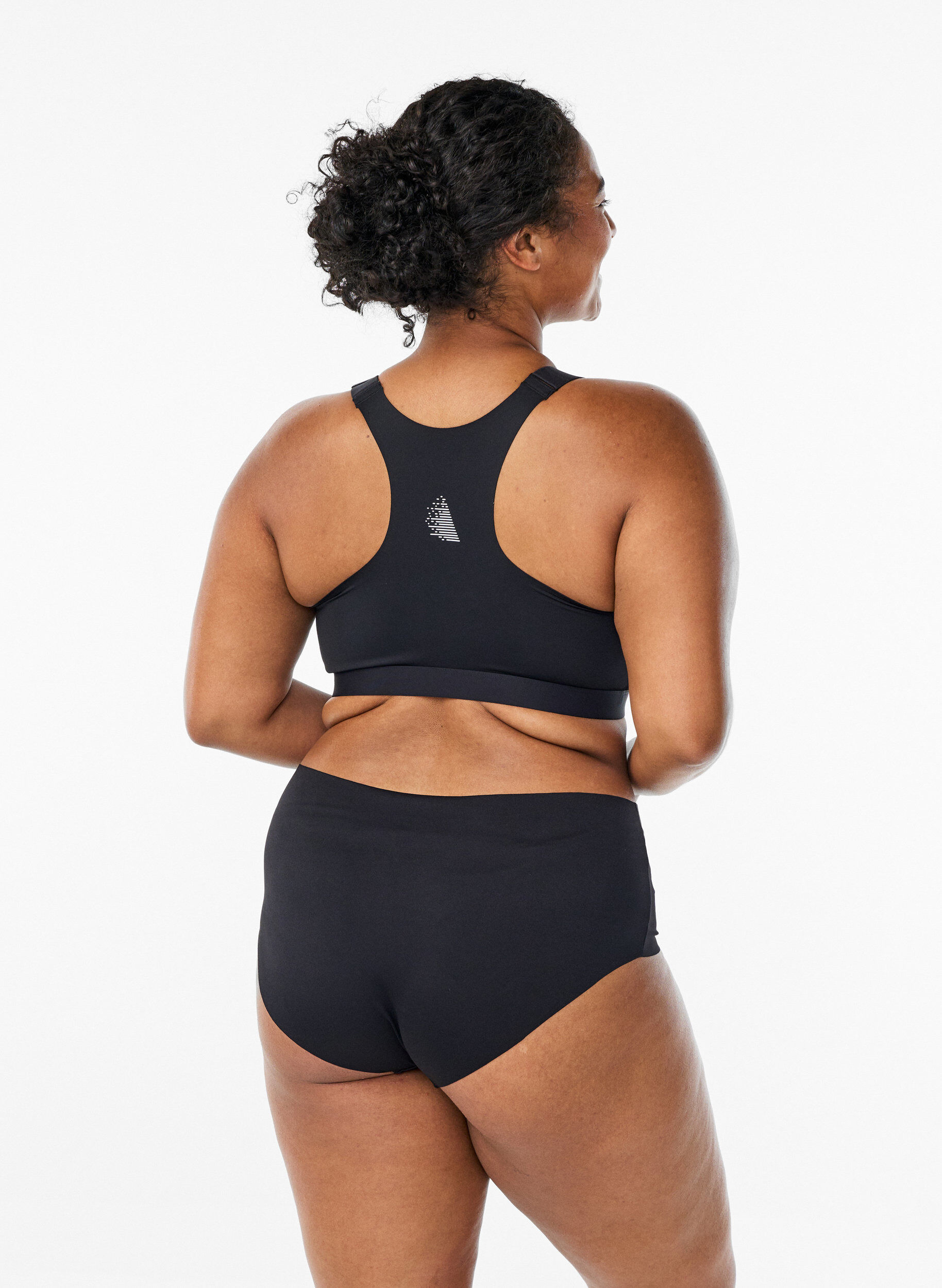 Zizzifashion 2-pack invisible brief training panties, Black, Model image number 1